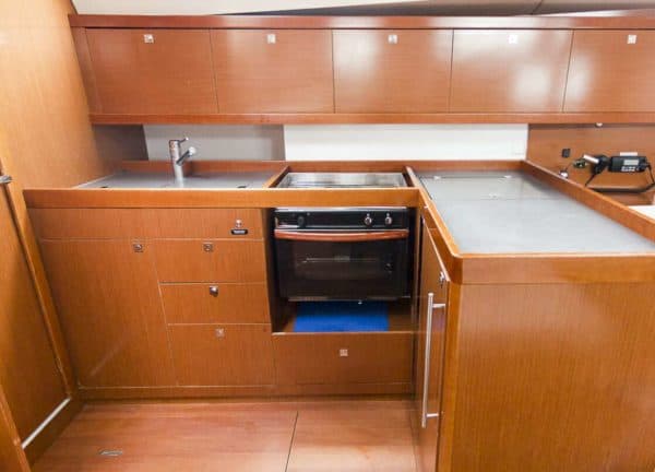 kitchen sailing yacht oceanis 41 2012 charter mallorca