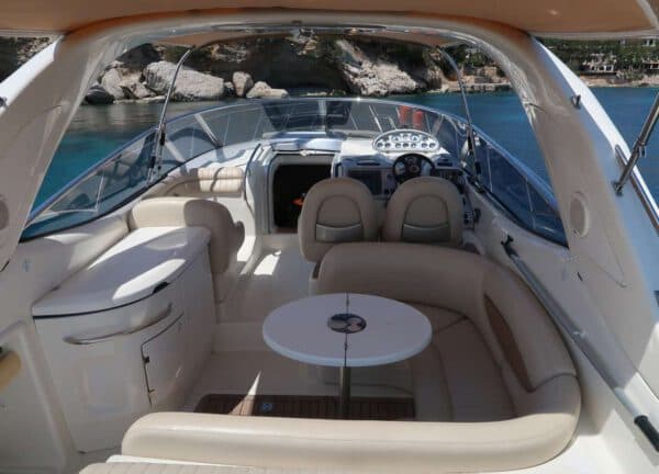 upperdeck seating motor yacht charter cranchi 42 gin tonic mallorca