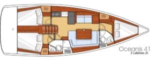 Yachtlayout Oceanis 41