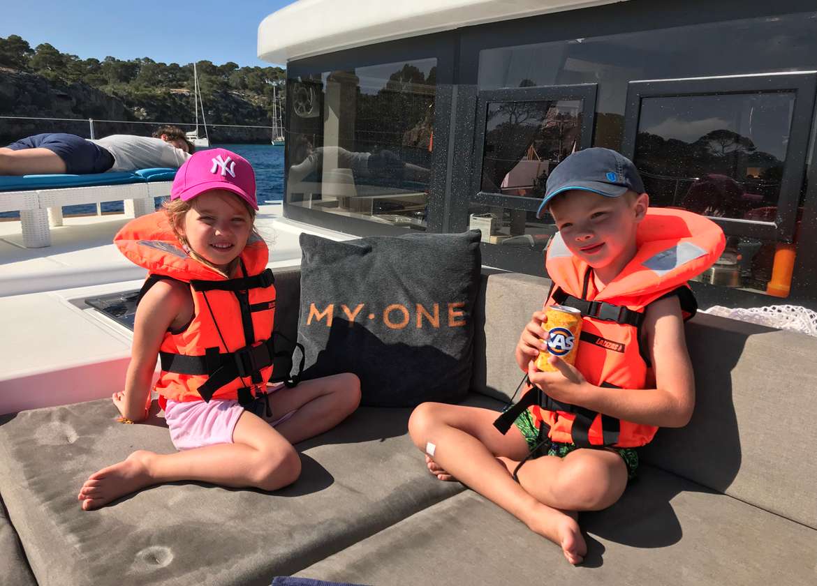 kids catamaran charter lagoon 52f mallorca