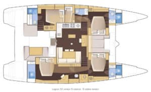 Yachtlayout Lagoon 52F