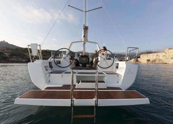 rear sailing yacht charter oceanis 41 mallorca