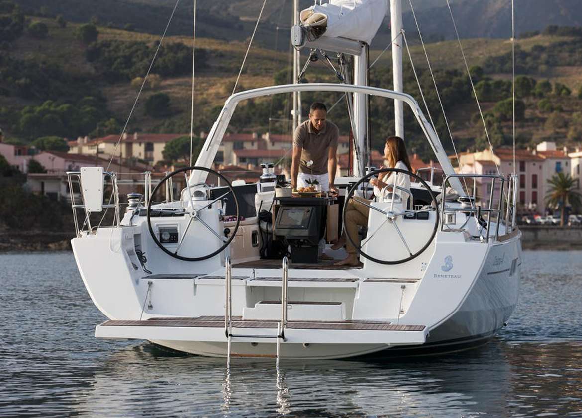 Heck Segelyacht oceanis 41 Mallorca