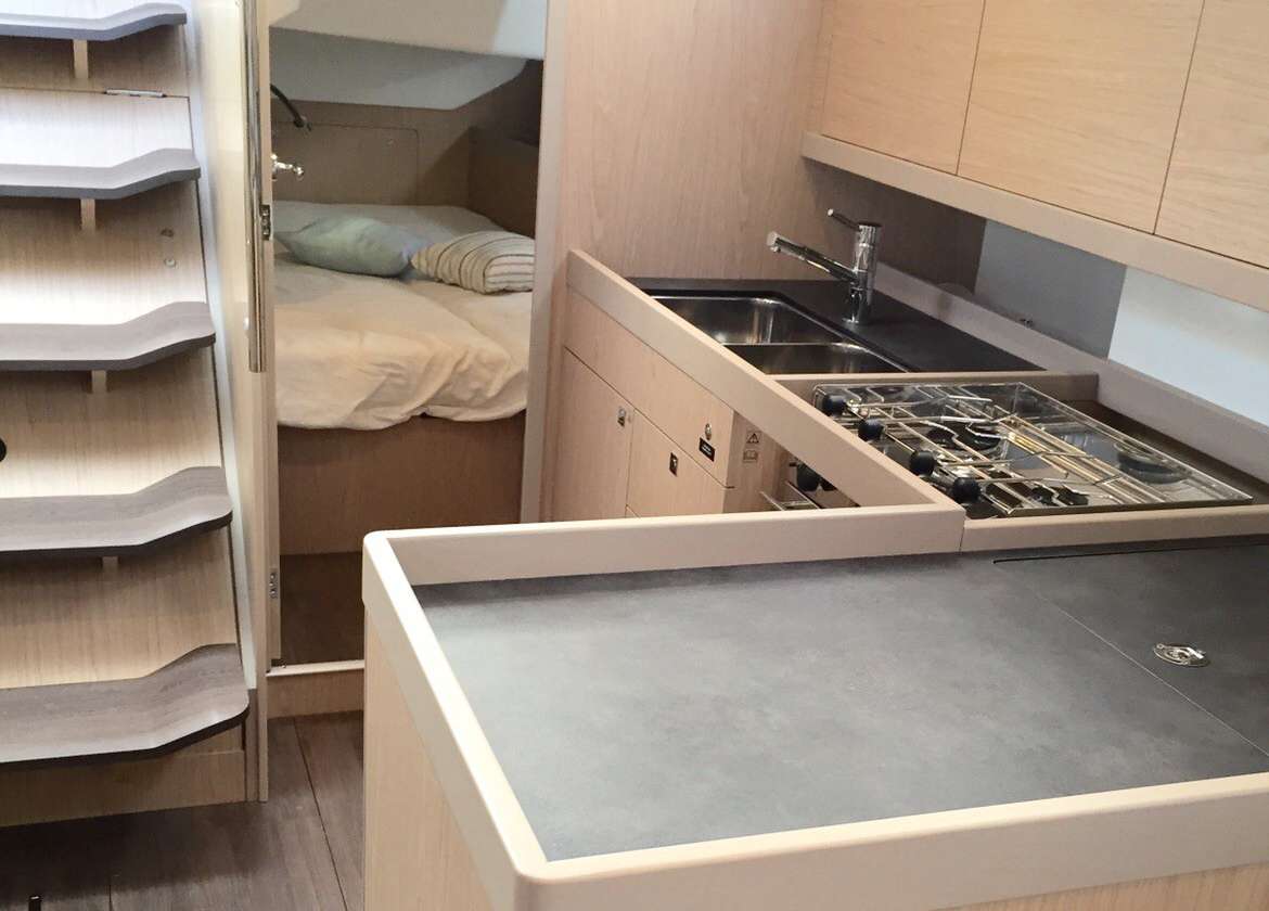 sailing yacht oceanis 41 mallorca kitchen