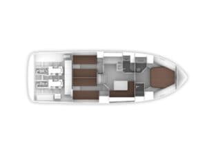 Yachtlayout Bavaria 43 HT Sport