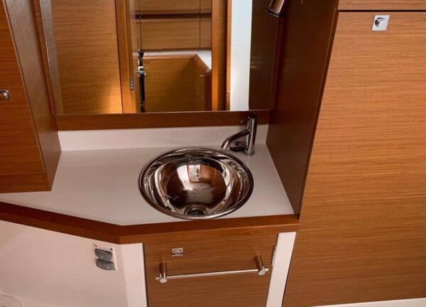 bathroom sailing yacht sun odyssey 389 mallorca