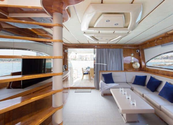 motor yacht charter astondoa 72 ibiza lounge