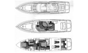 Yachtlayout Sunseeker Manhattan 66 „Mediterrani“