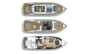 Yachtlayout Cranchi M44 HT