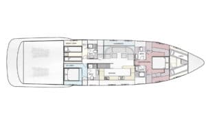 Yachtlayout Mangusta 72 „That’s Amore“