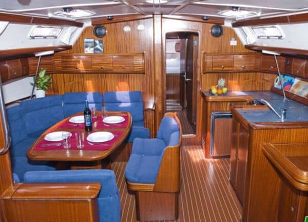 bavaria 49 sailing yacht charter mallorca lounge