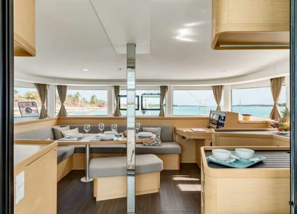 lounge catamaran lagoon 42 bareboat charter mallorca