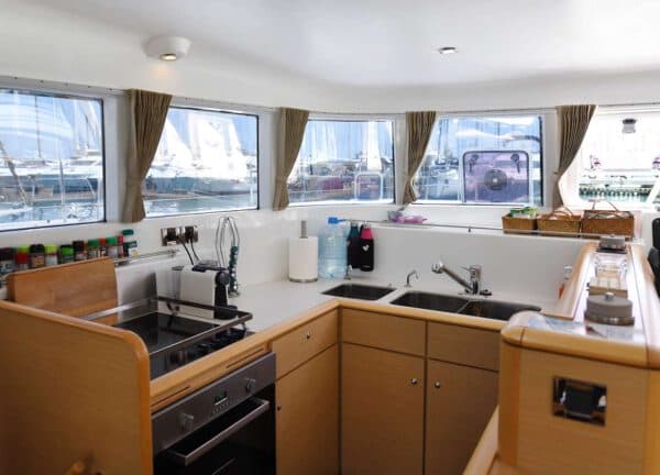 kitchen catamaran lagoon 500 twin dolphins mallorca