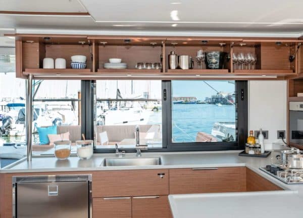 kitchen catamaran lagoon 46 charter mallorca