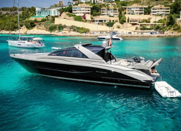 motor yacht riva 68 ego pendragon charter mallorca dinghy