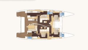 Yachtlayout Lagoon 620 Essence „Tou Tou“