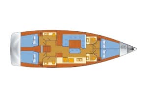 Yachtlayout Sun Odyssey 519