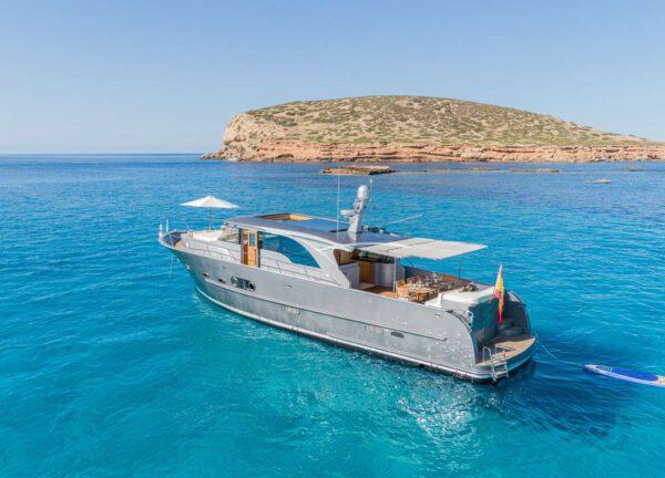 motor yacht charter ibiza lobster 62 dhamma balearics