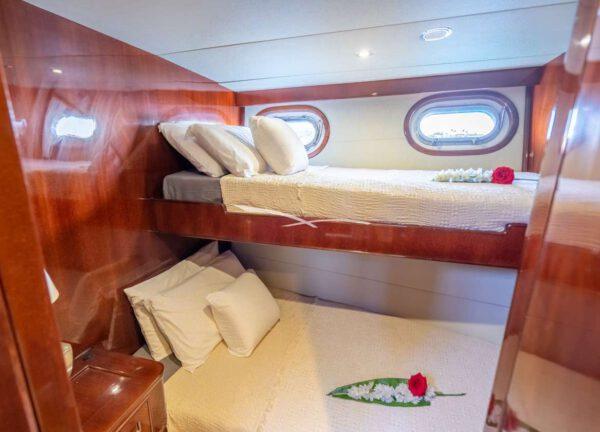two bed cabin motor yacht charter ibiza lobster 62 dhamma