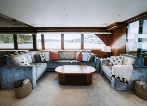 living room motor yacht for charter mallorca las ninas