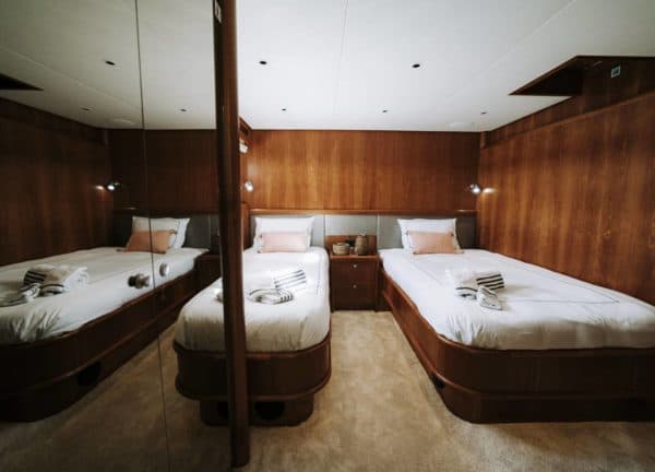 two bed cabin motor yacht for charter mallorca las ninas