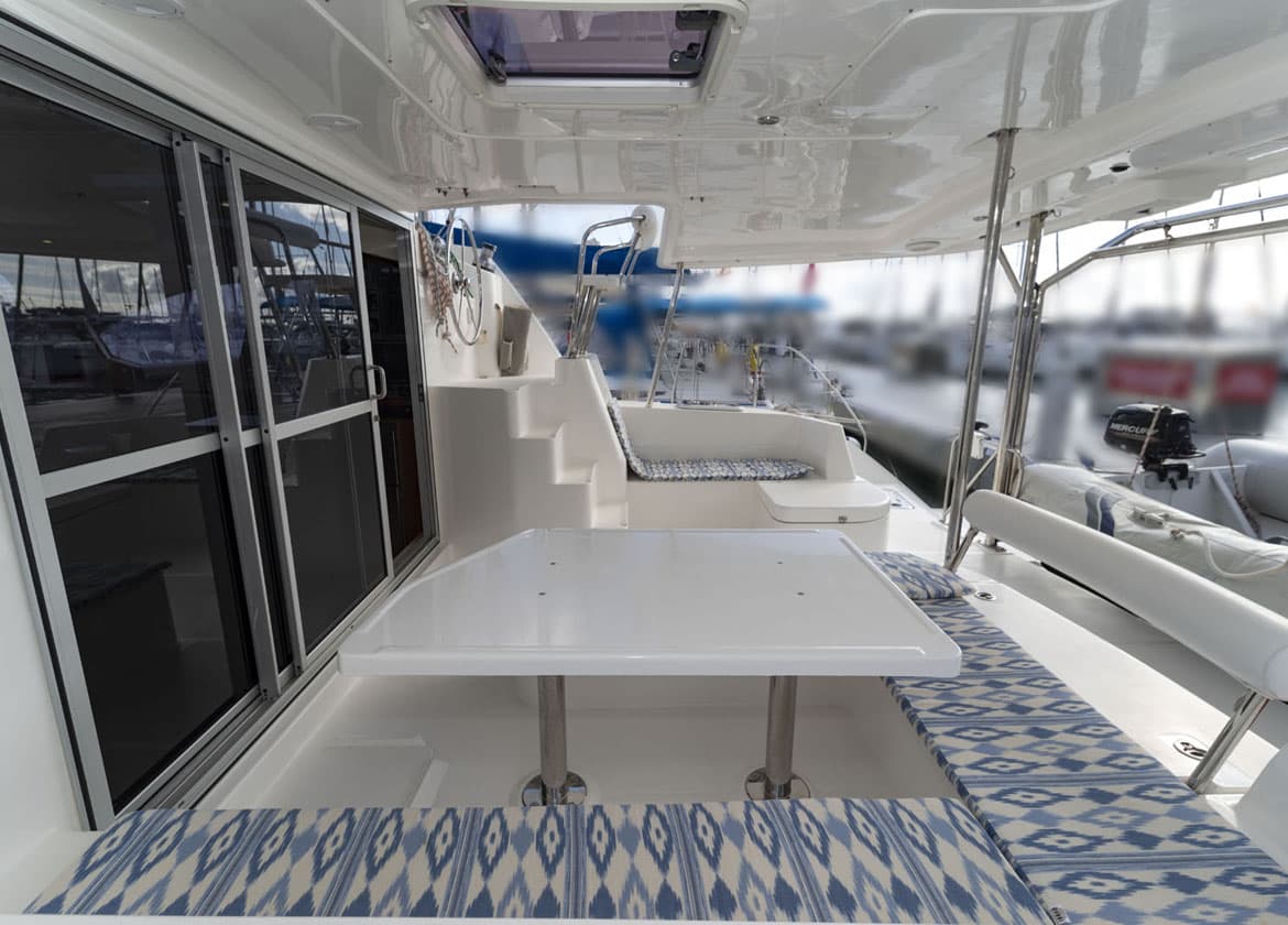 Katamaran leopard 444 Mallorca Oberdeck