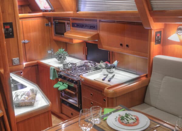 kitchen luxury yacht nautors swan