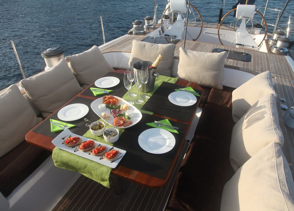 upperdeck seating luxury yacht nautors swan eastern mediterranean