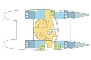 Yachtlayout Fountaine Pajot 56