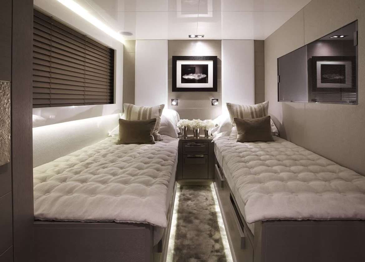 Zweibett Kabine Motoryacht pearl 75 shinju Mallorca