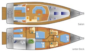 Yachtlayout Moody DS54 Adventuro