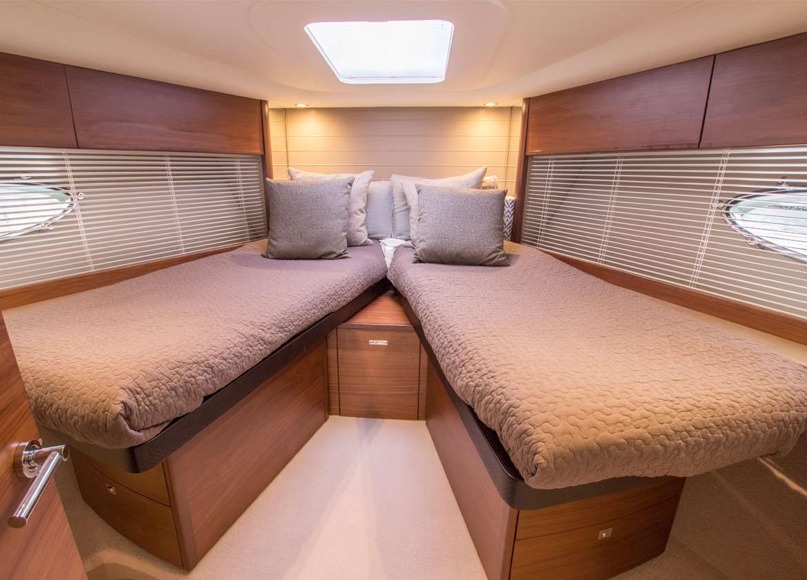 Zweibett Kabine Motoryacht princess v48 Mallorca