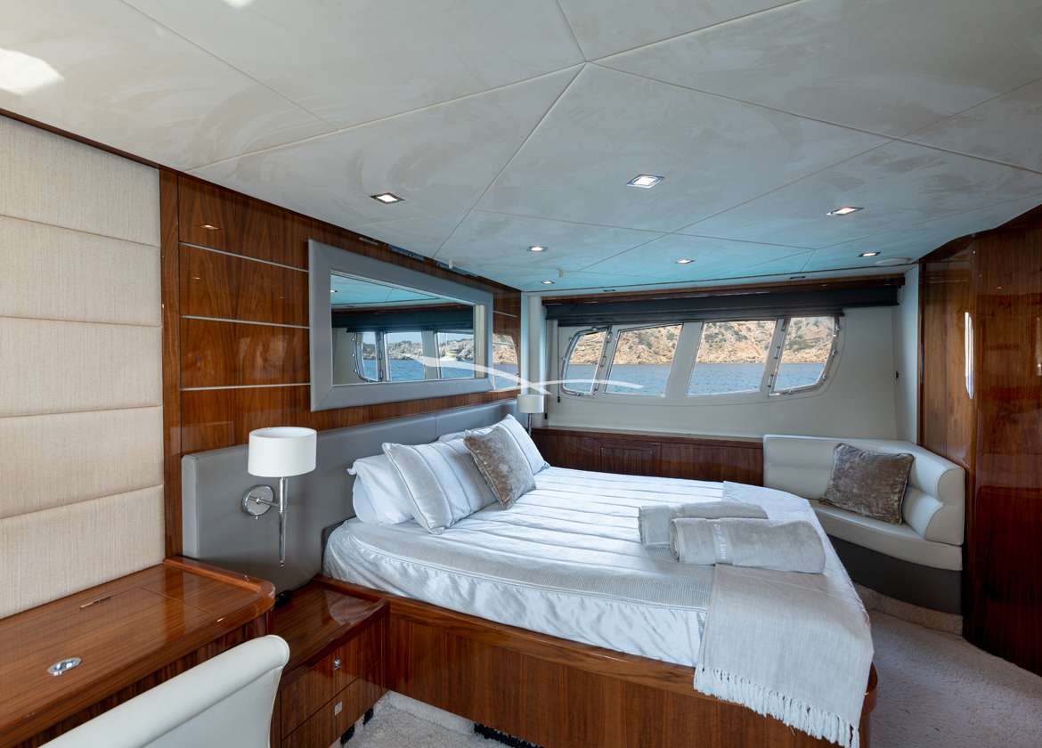 Master Kabine Motoryacht sunseeker manhattan 70 ibiza