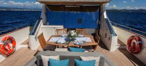 Oberdeck Motoryacht aicon 72 sl manzanos ii Mallorca charter